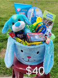Blue Bunny Easter Basket with Blue dog