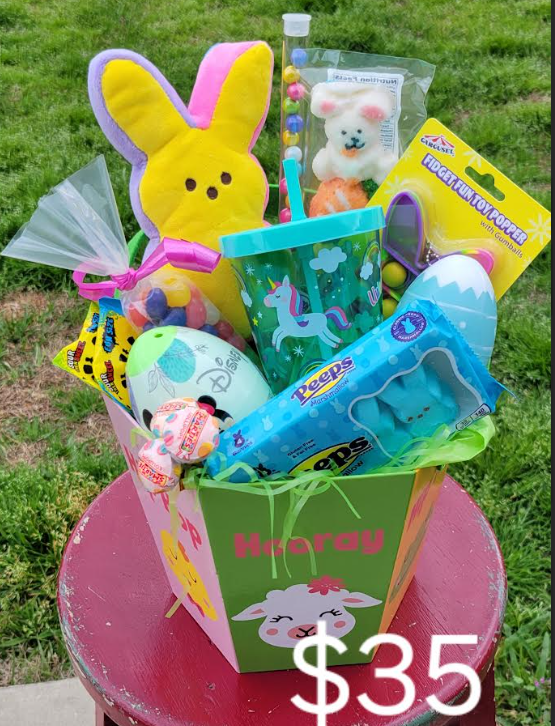 Yellow Bunny pillow basket